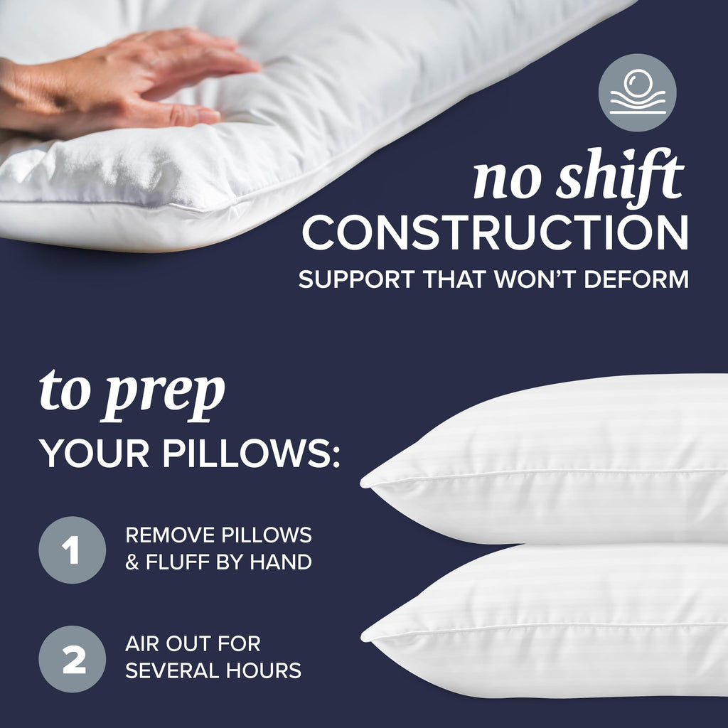 King Size Down Alternative Pillows and Mattress Protector L3868