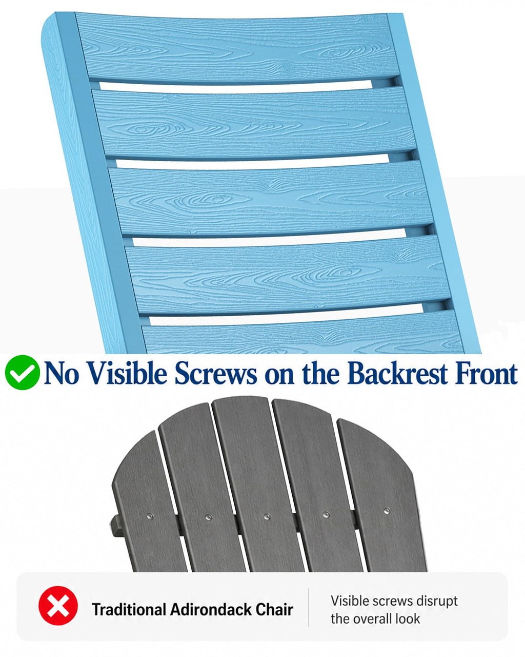Blue Adirondack Chair Set of 2 G78674