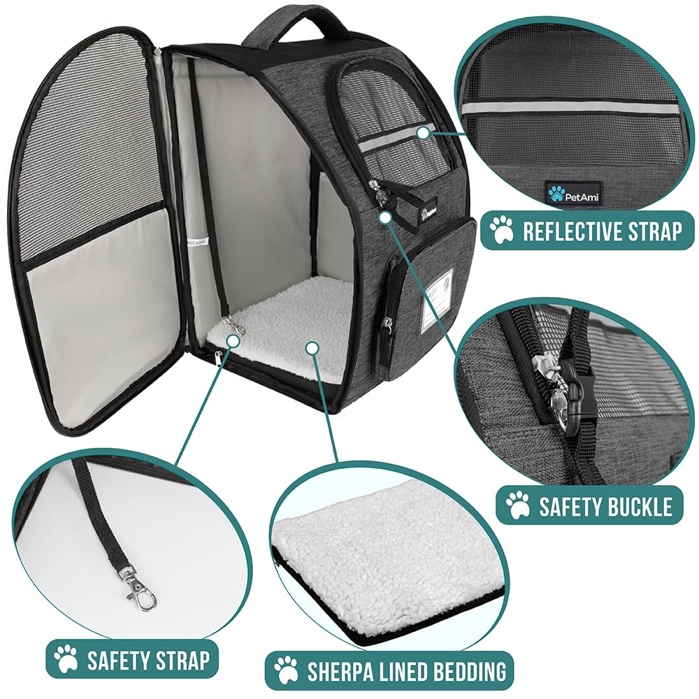 Charcoal Dog Backpack Carrier G7599