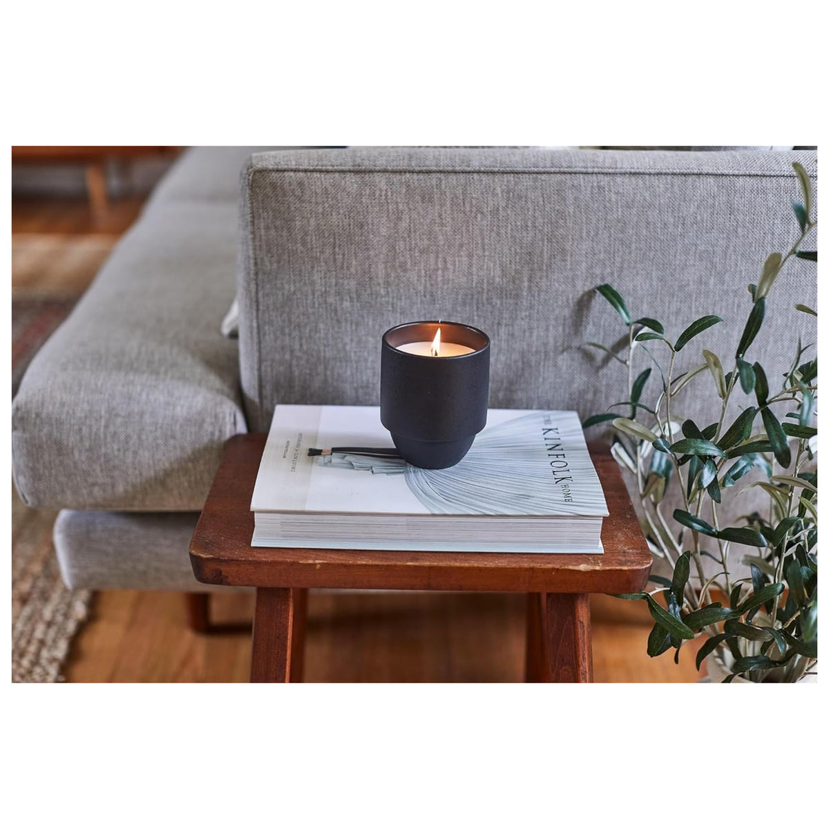 Scented Soy Candle in Reusable Ceramic Jar with Wood Wick, 11 oz C35266