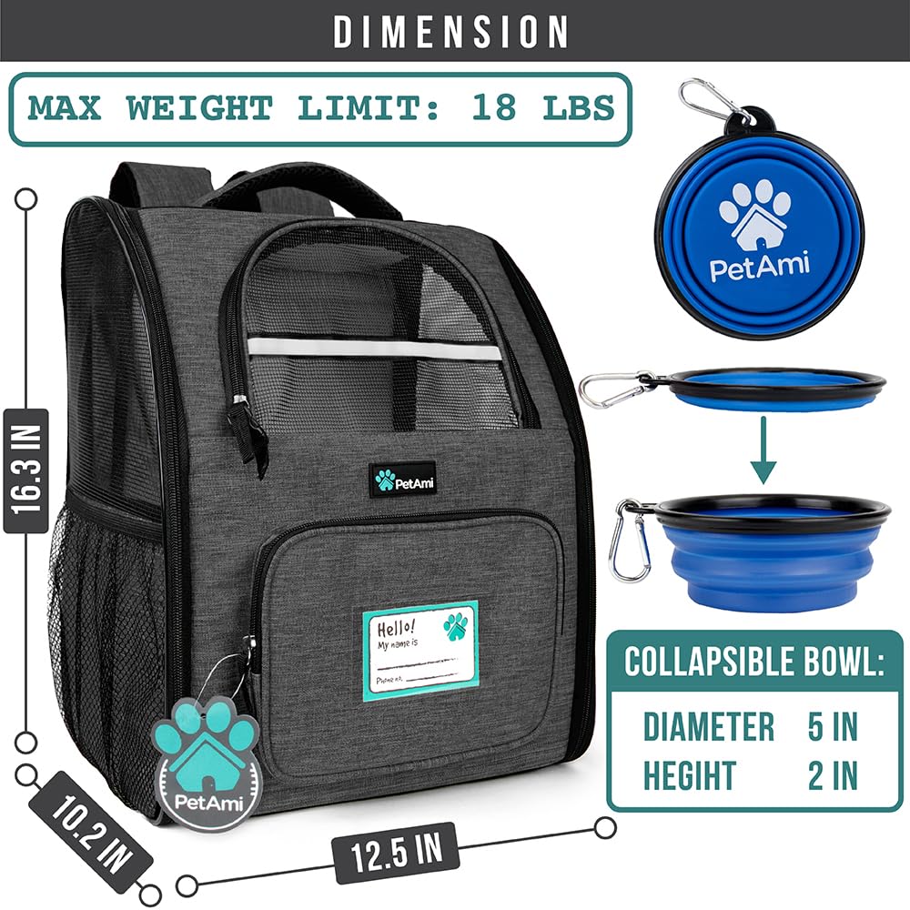Charcoal Dog Backpack Carrier G7599