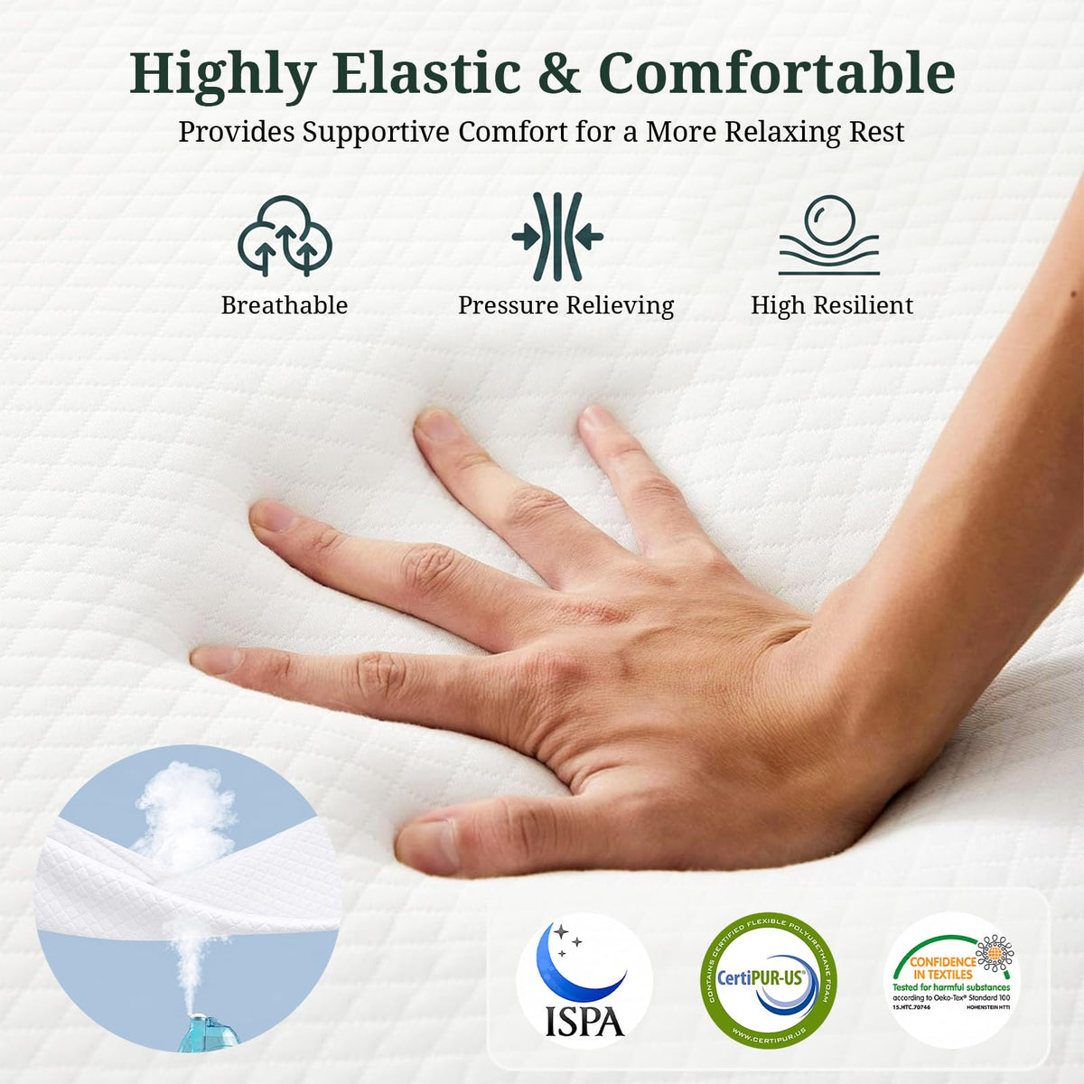 3 Inch Twin Tri-Fold Memory Foam Mattress Z6316