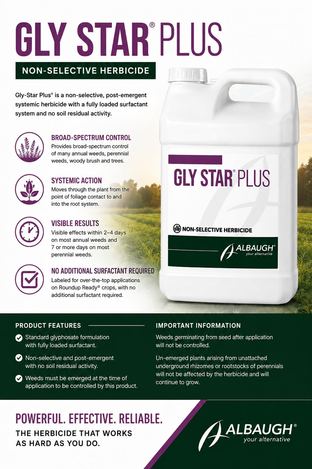 2.5 Gallons Glyphosate Concentrate 41% Non-Selective Weed and Grass Control R558