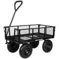 400 Lbs Capacity Mesh Steel Garden Cart with 10" All Terrain Wheels Z118