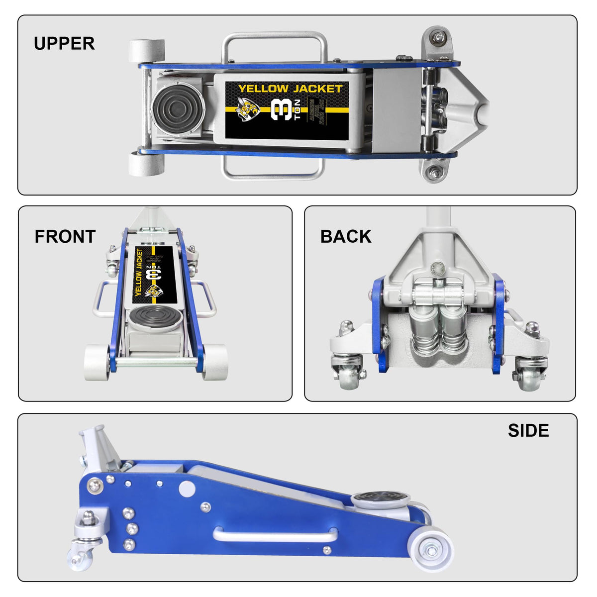 3 Ton Low Profile Aluminum and Steel Floor Jack with Jack Stands S282931