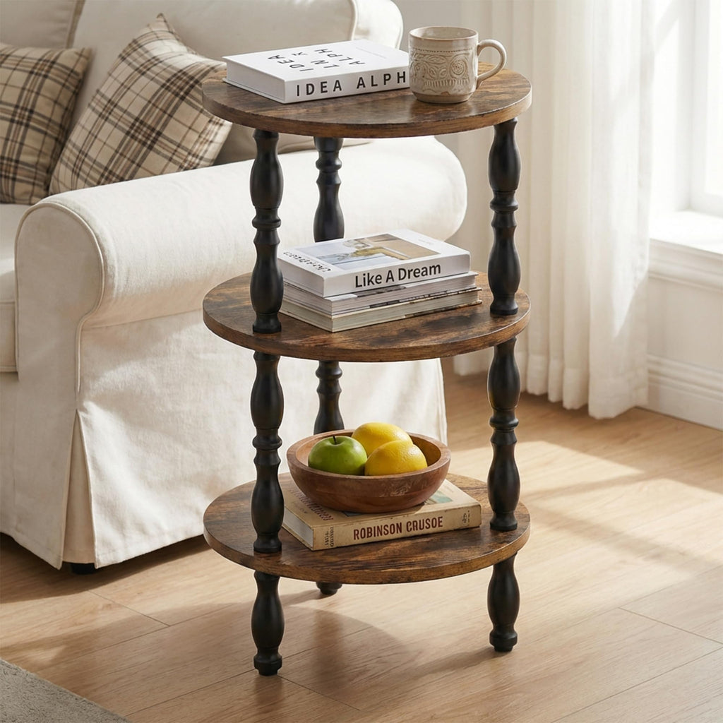 3-Tier Small Oval Side Table Q2669
