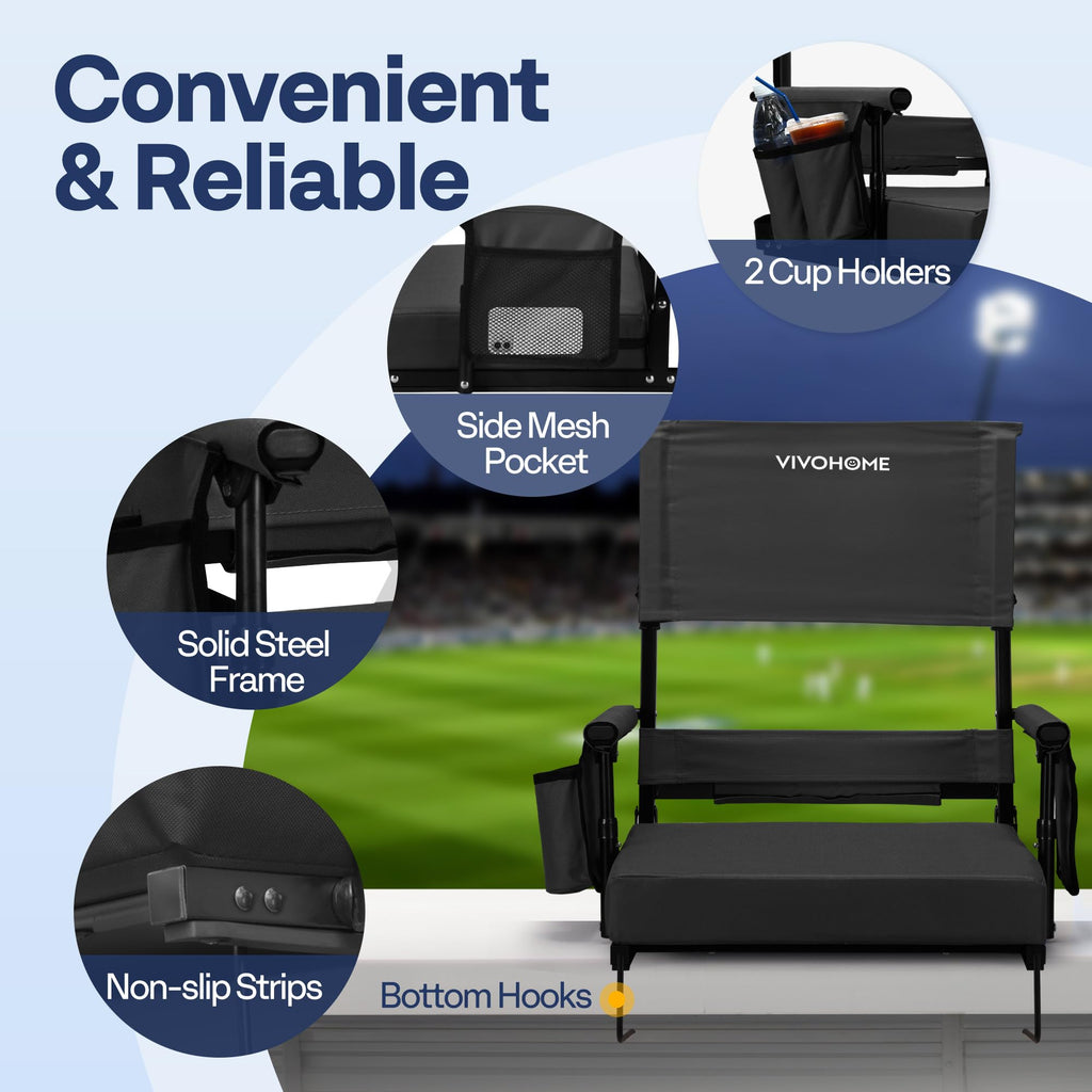 Adjustable High Back Stadium Seats with Cushion T273786