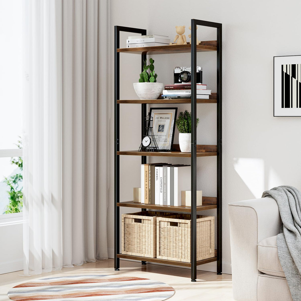 5 Tier Freestanding Bookshelf X7014