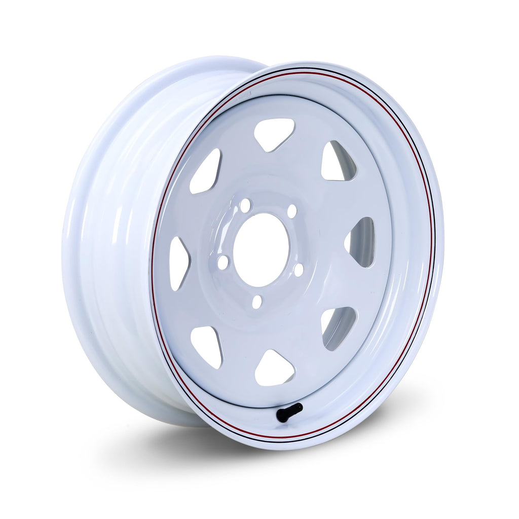 Trailer Tire Wheel ST205/75R15 8-Ply 5X4.5 White Spoke S323