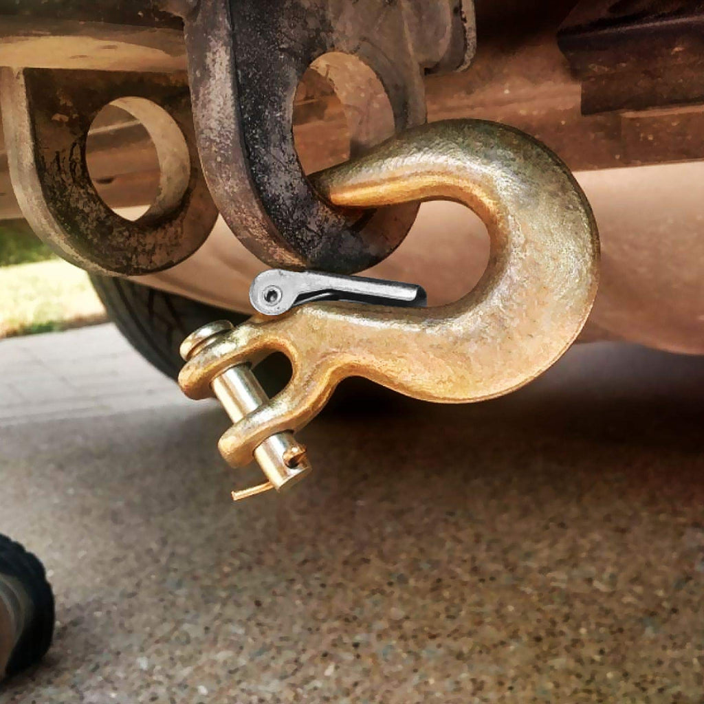 3/8 Inch Clevis Slip Hook with Safety Latch, 18000 Lb Capacity F143304