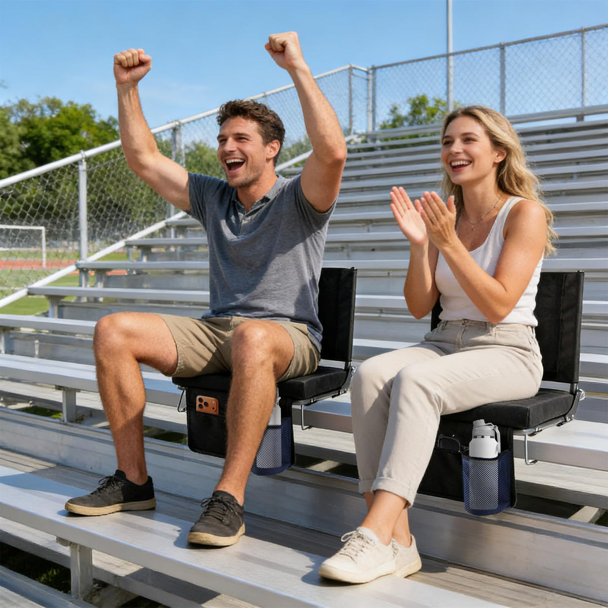 2-Pack Padded Stadium Seats with Back Support F960302