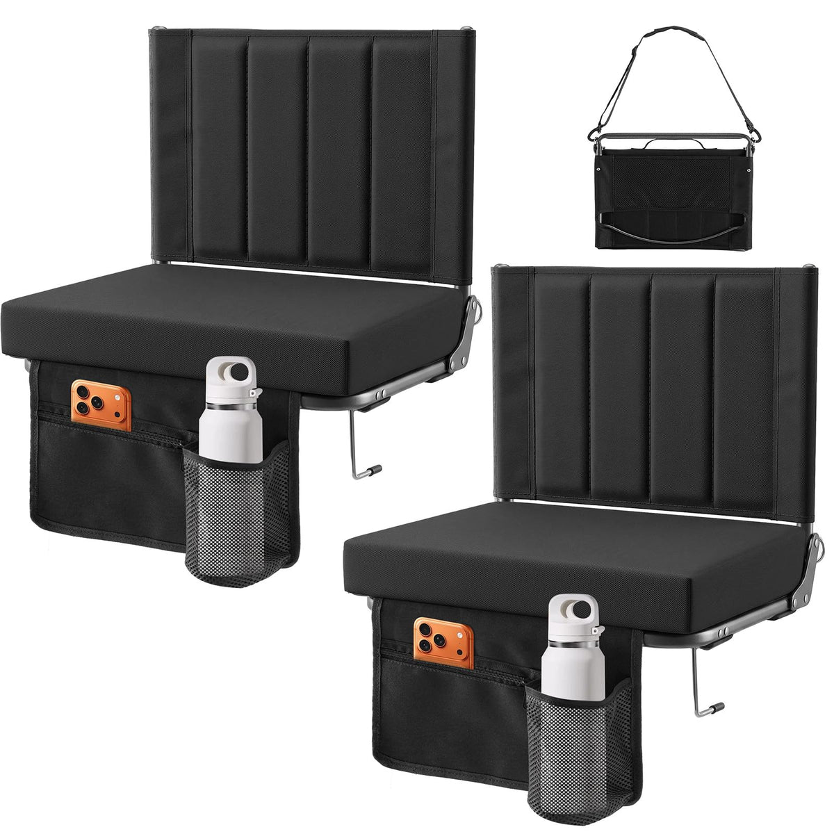2-Pack Padded Stadium Seats with Back Support F960302