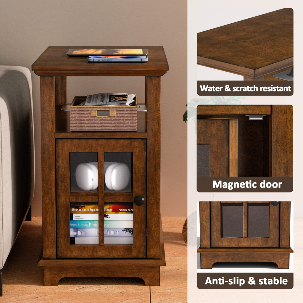 End Table with Charging Station and Storage O41363