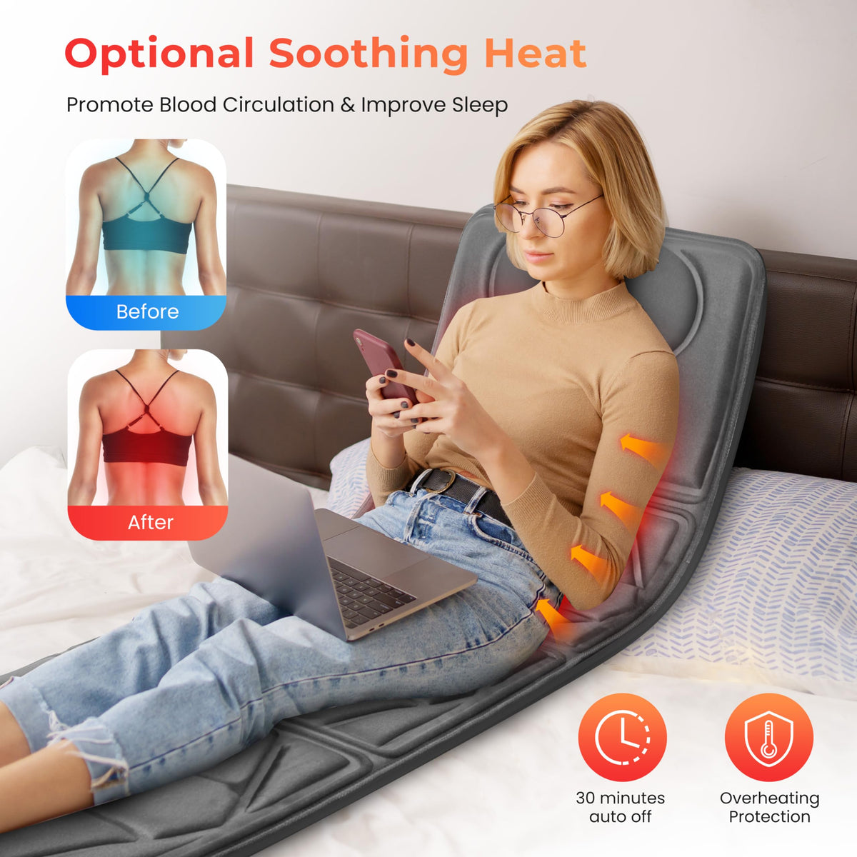 Full Body Massage Mat with Heat N344181