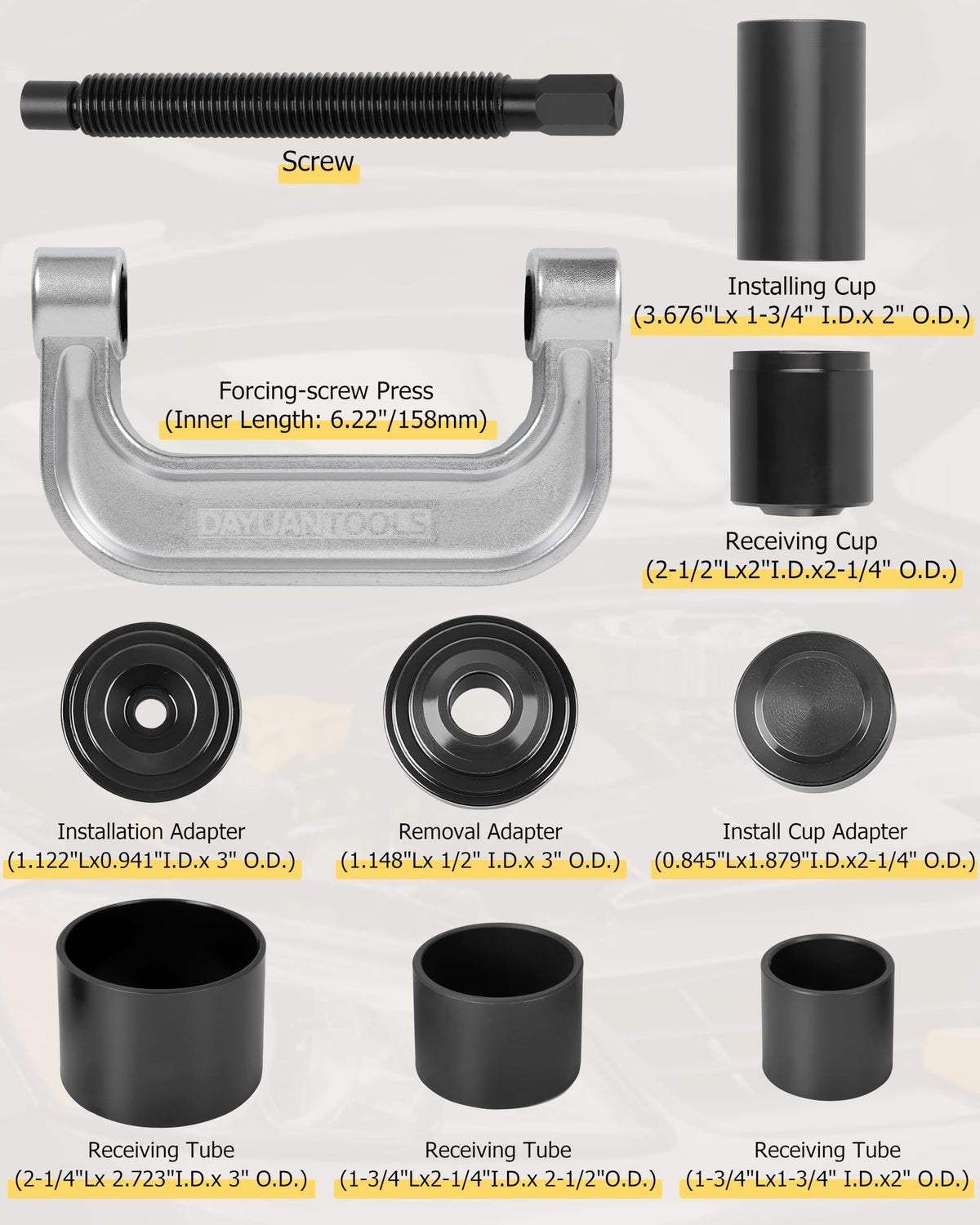 Ball Joint Press & U Joint Removal Tool Kit S34744