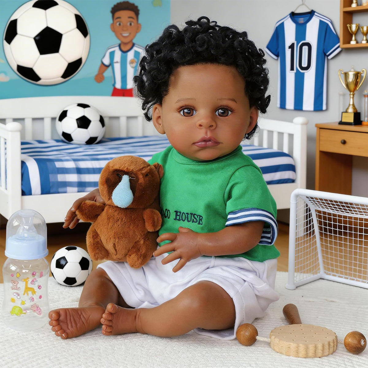 Black 20 Inch Reborn Baby Doll M74858