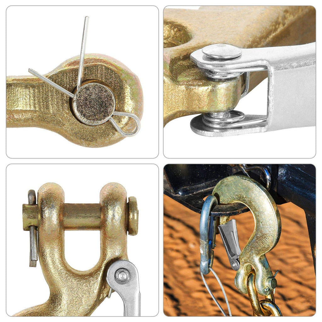 3/8 Inch Clevis Slip Hook with Safety Latch, 18000 Lb Capacity F143304
