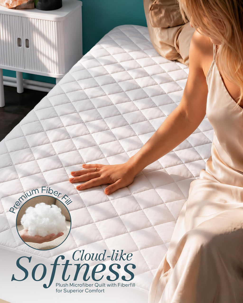 Quilted Mattress Pad with 16" Deep Pocket H9319