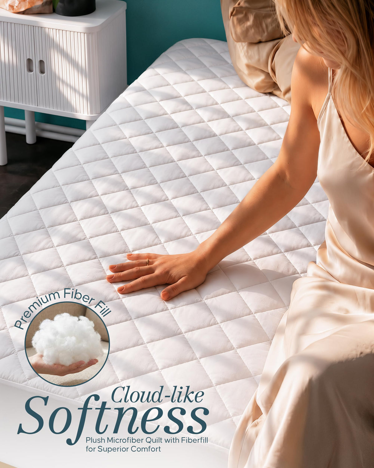 Quilted Mattress Pad with 16" Deep Pocket H9319