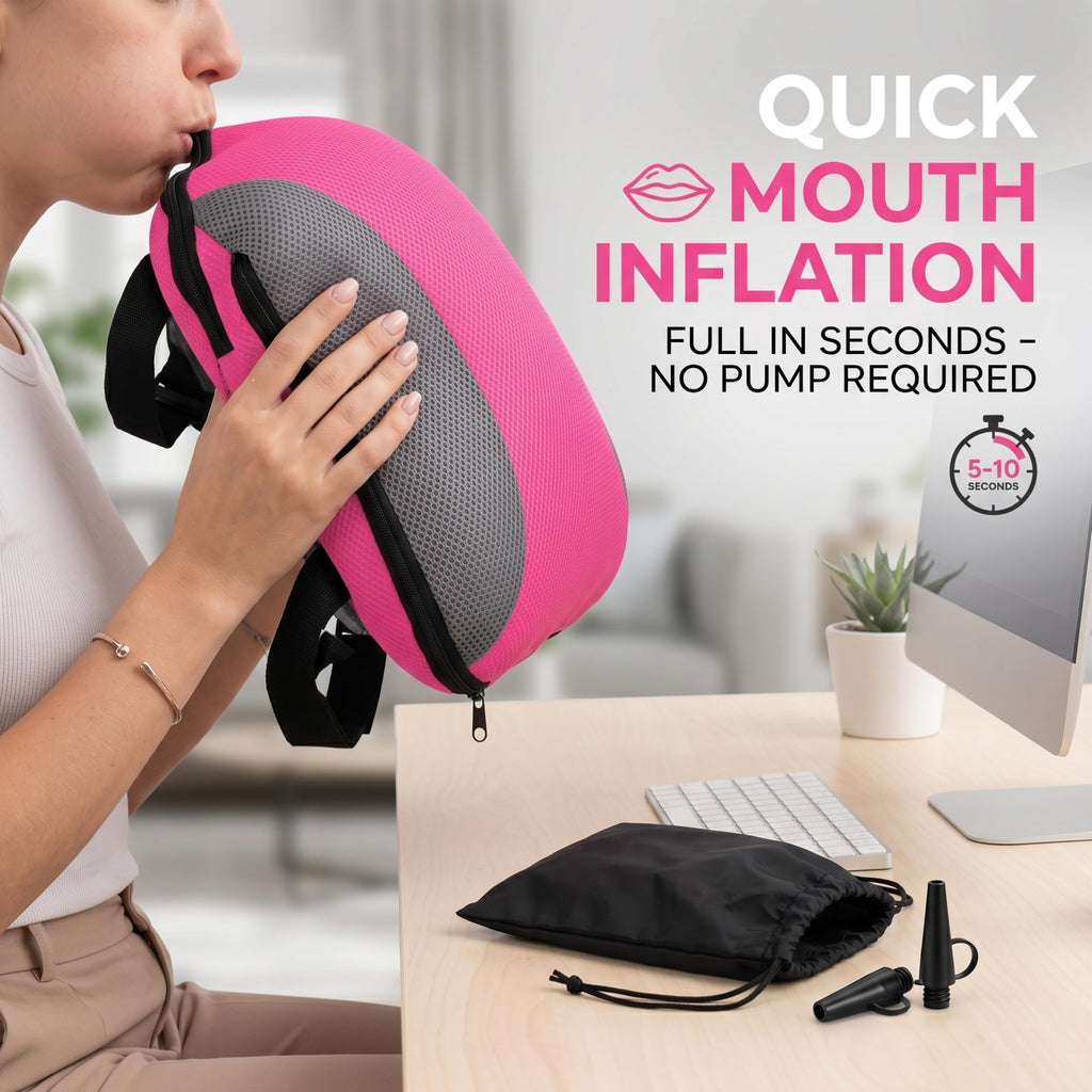 Backless Inflatable Portable Booster Seat Q895545