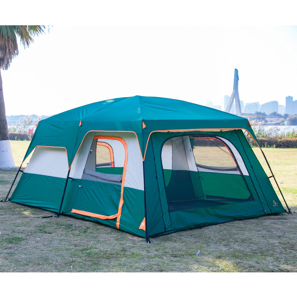 Extra Large 12-14 Person 2 Room Waterproof Double Layer Cabin Tent L256