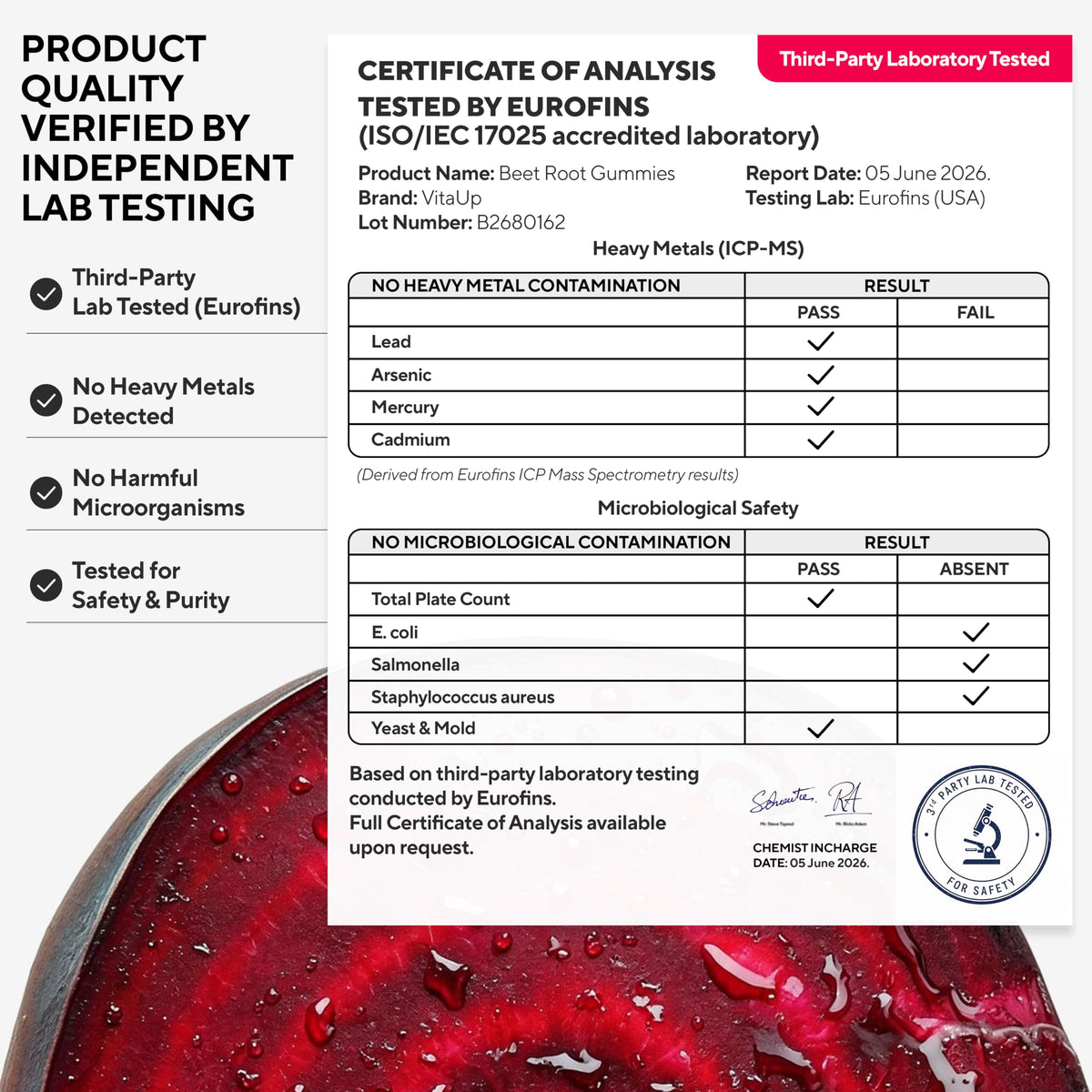 Beet Root Gummies with CoQ10, Grape Seed, Vitamin C, B12 & B3 S969