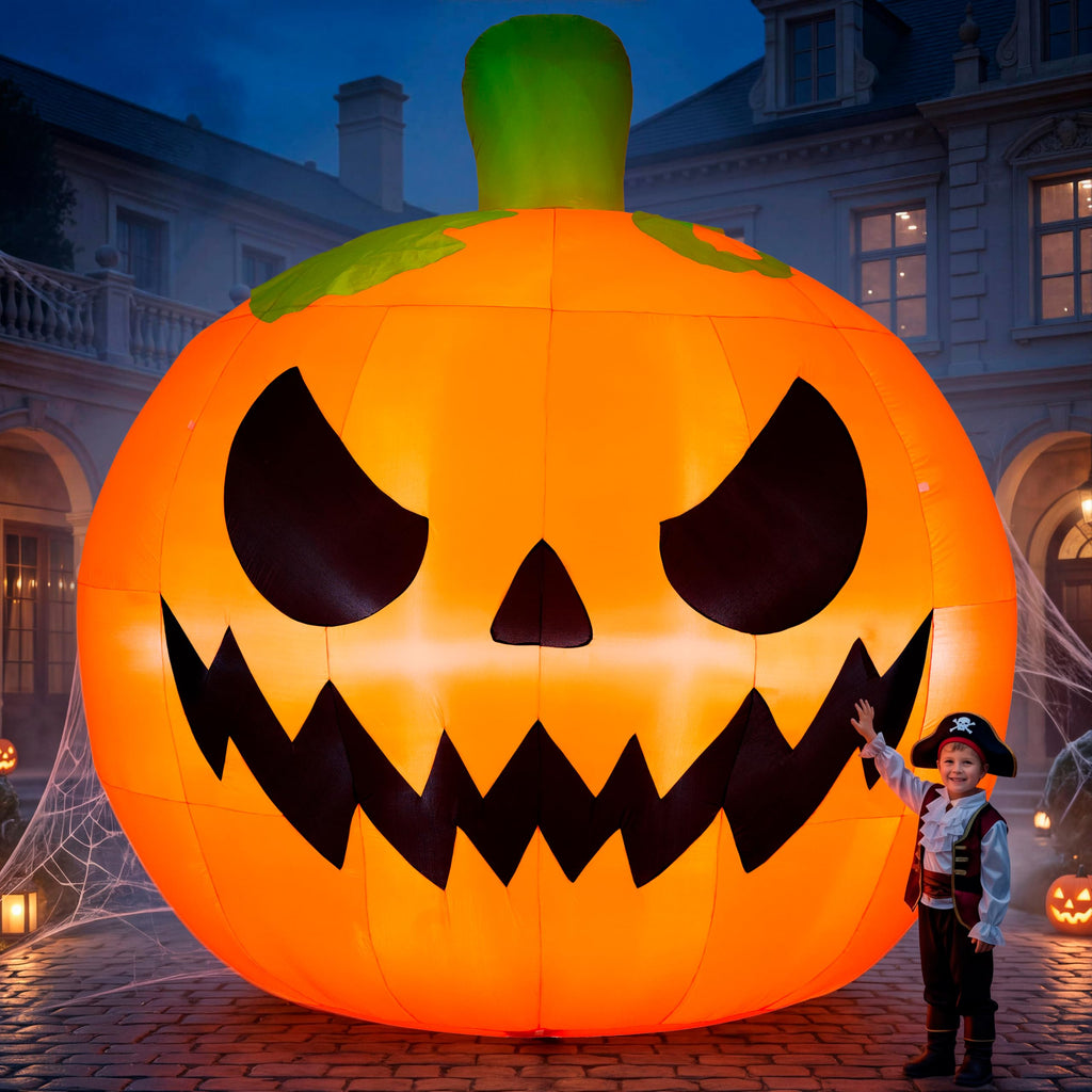10FT Tall Inflatable Pumpkin with Built-in LED Lights L82407