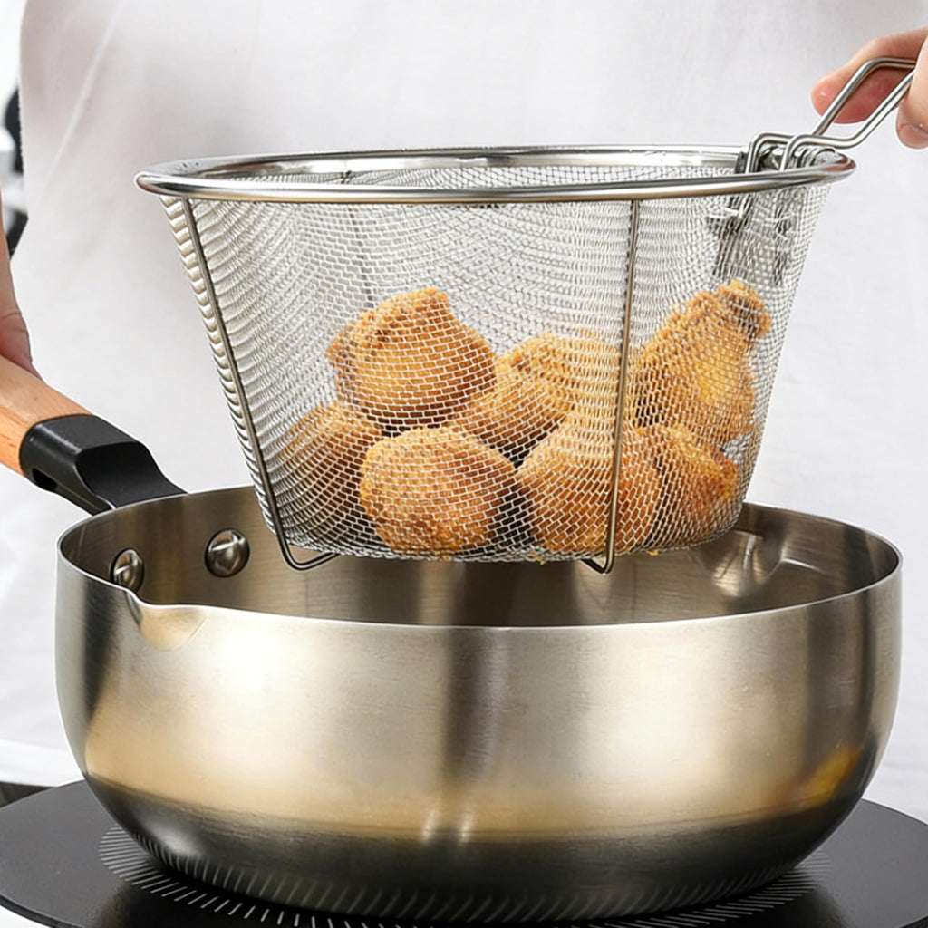 7 inch Stainless Steel Deep Fryer Basket H704