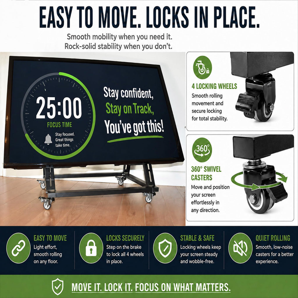 Mobile TV Stand with Wheels for 26-65 Inch TVs G226