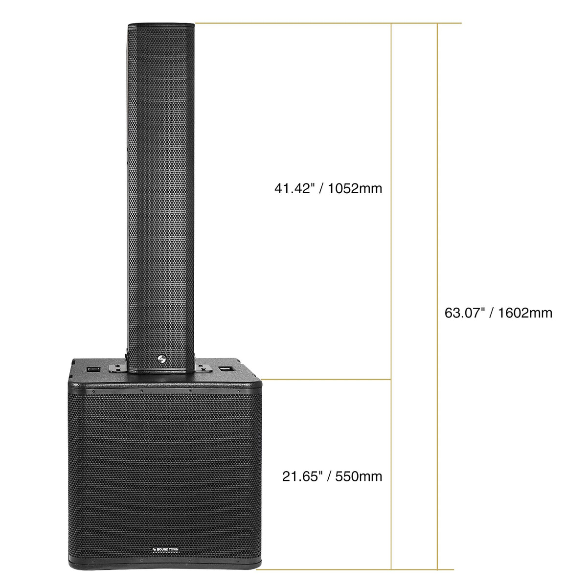 Powered Column Array Speaker System with 18" Subwoofer and Bluetooth B92903