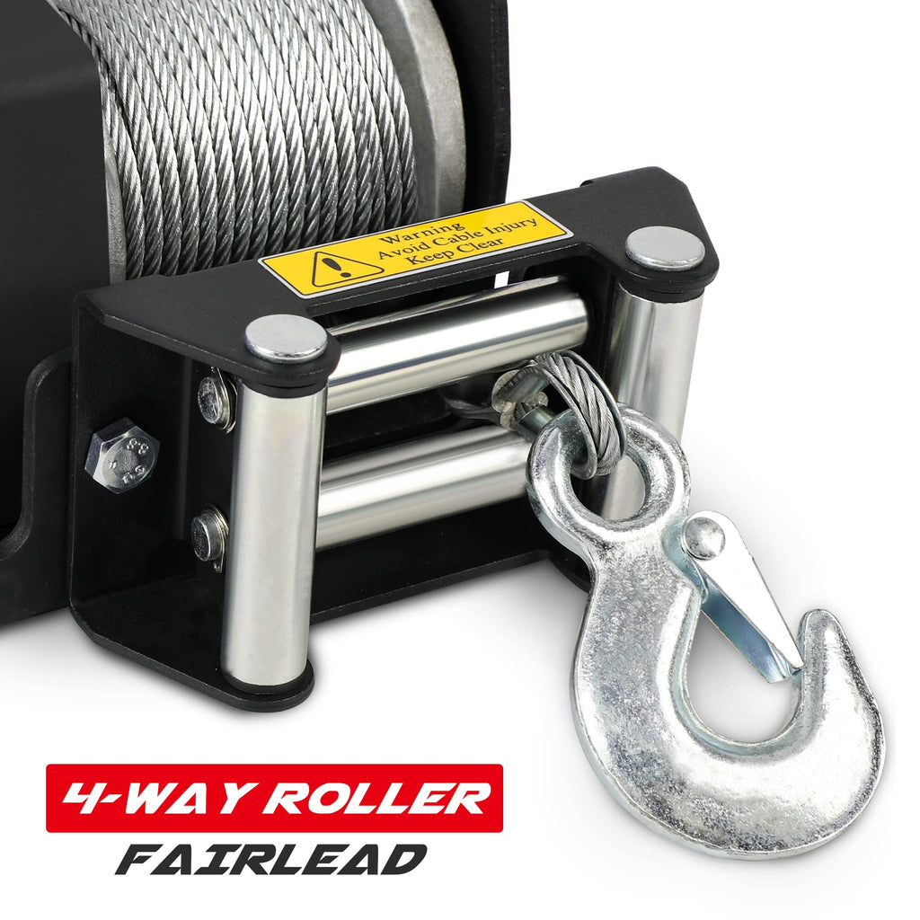 2500lbs 12V Waterproof Electric Winch with Steel Cable M29648