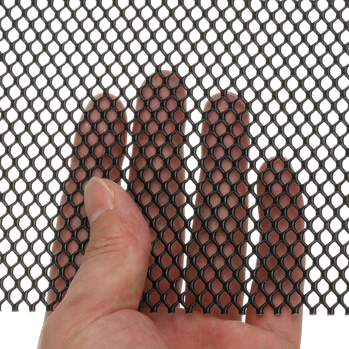40" x 13" Black Aluminum Diamond Hole Mesh Sheet S807689
