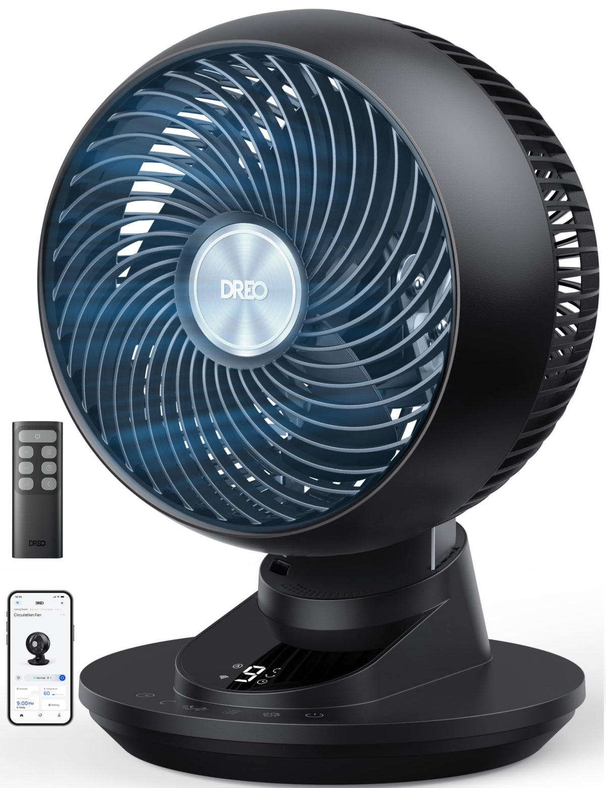 12 Inches 90° Oscillating Smart Desk Fan A40290