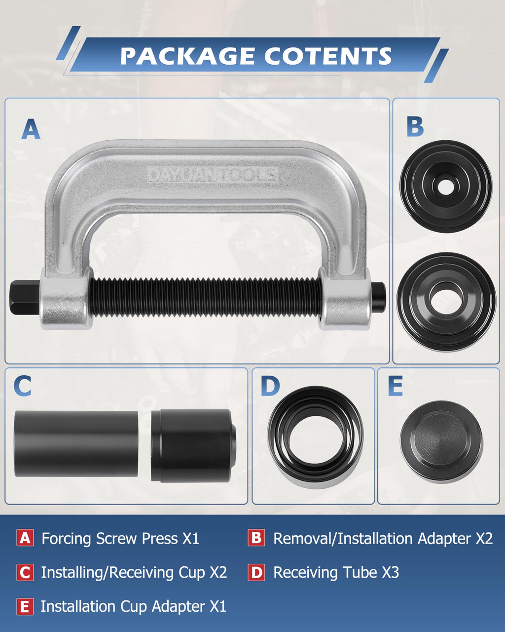 Ball Joint Press & U Joint Removal Tool Kit S34744