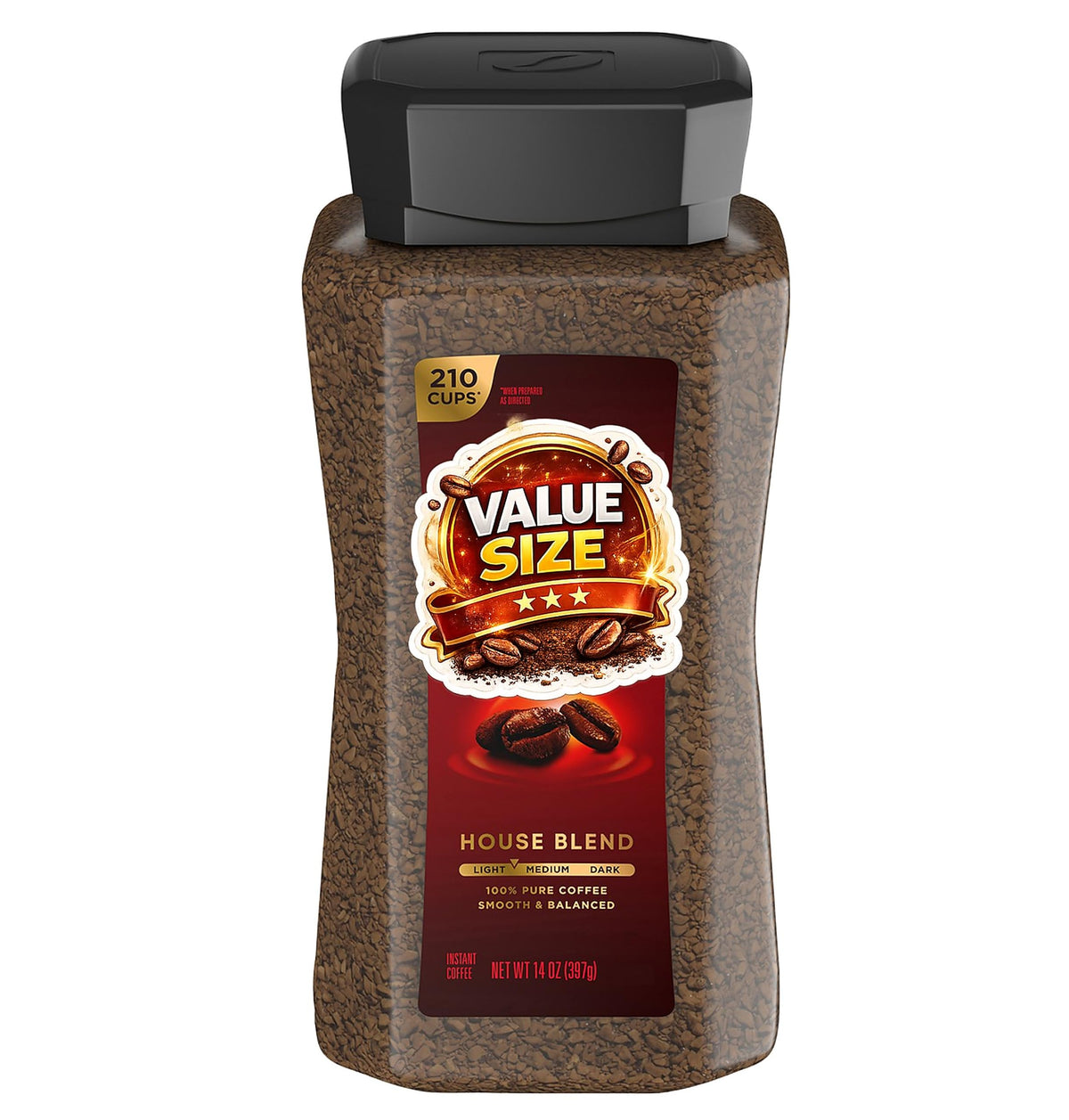 Instant Coffee 14oz Plastic Jar 2 Count H505
