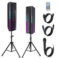 2000W Bluetooth PA Speaker System with LED Lights and Tripod Stands N515515