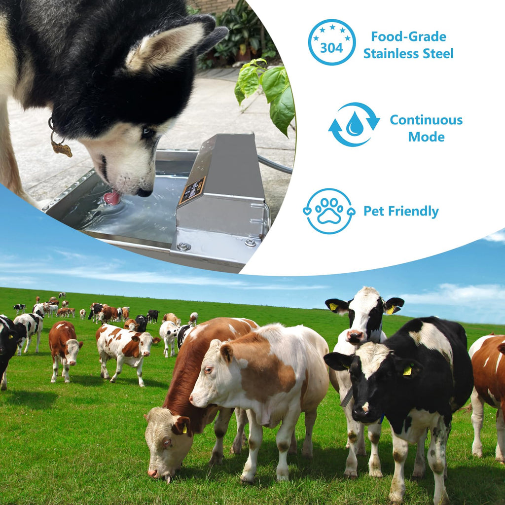 Large 304 Stainless Steel Automatic Chicken Water Dispenser E411