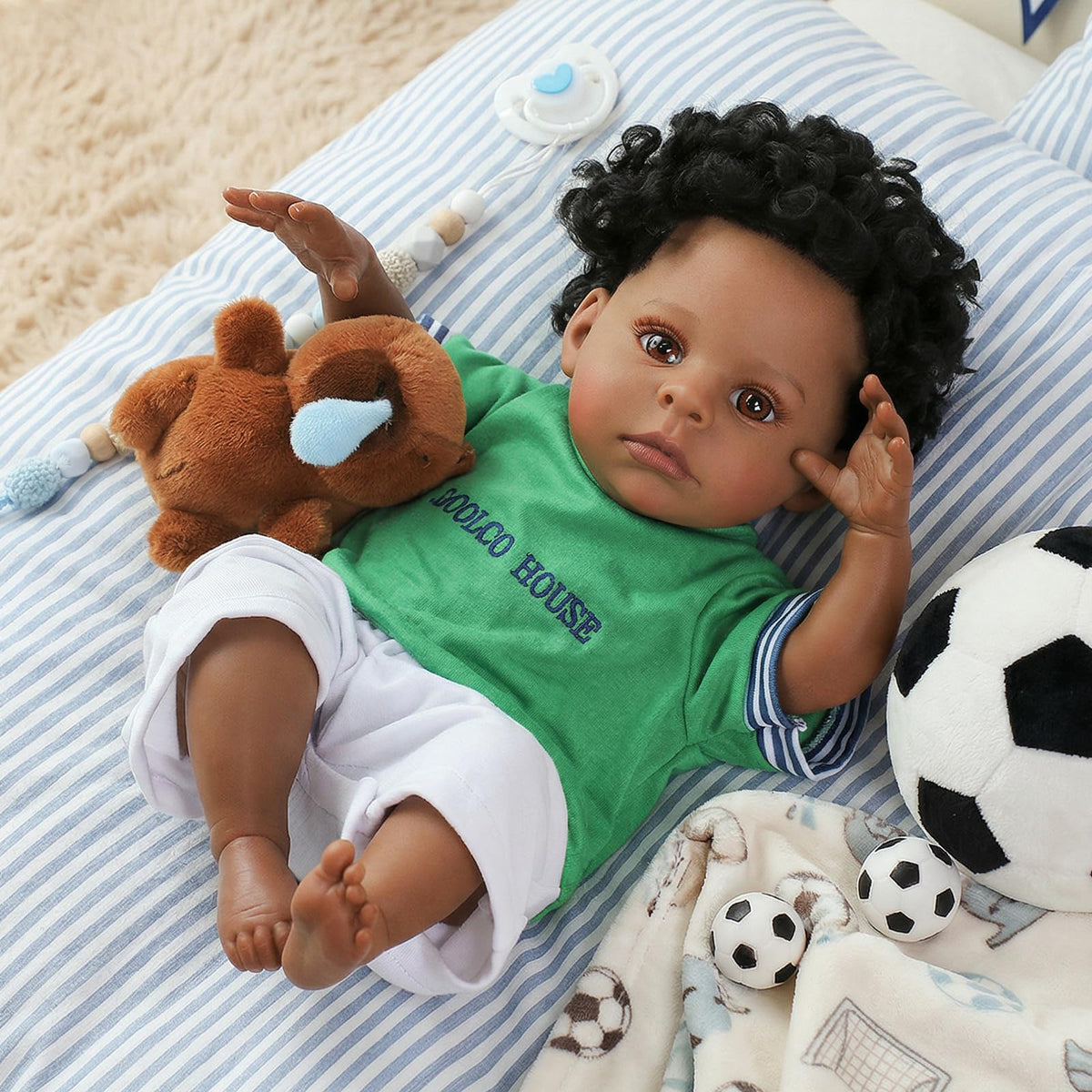Black 20 Inch Reborn Baby Doll M74858