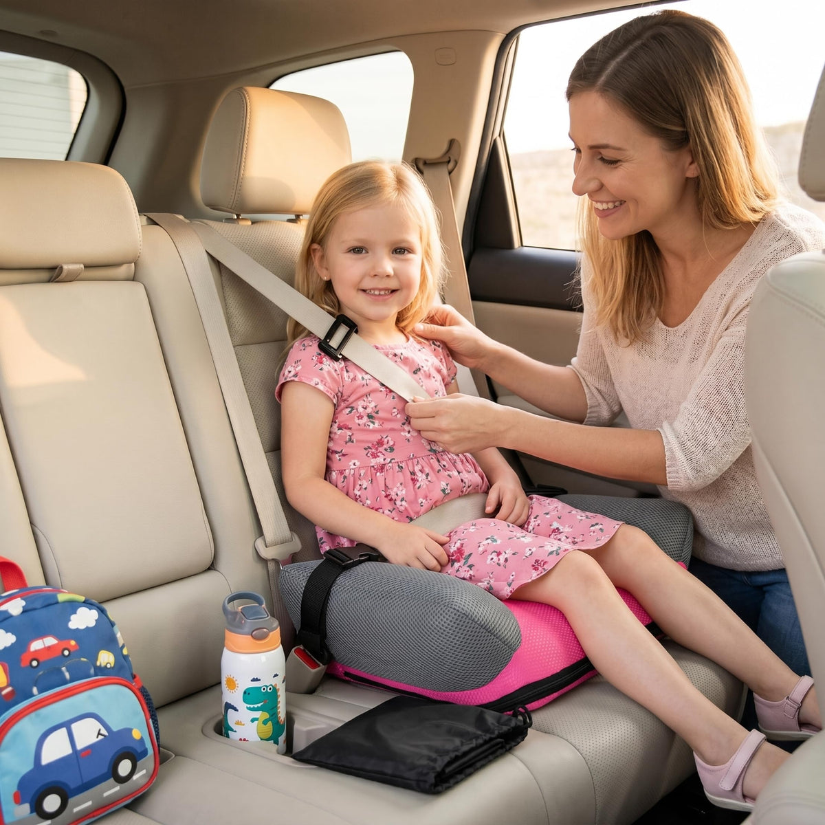 Backless Inflatable Portable Booster Seat Q895545