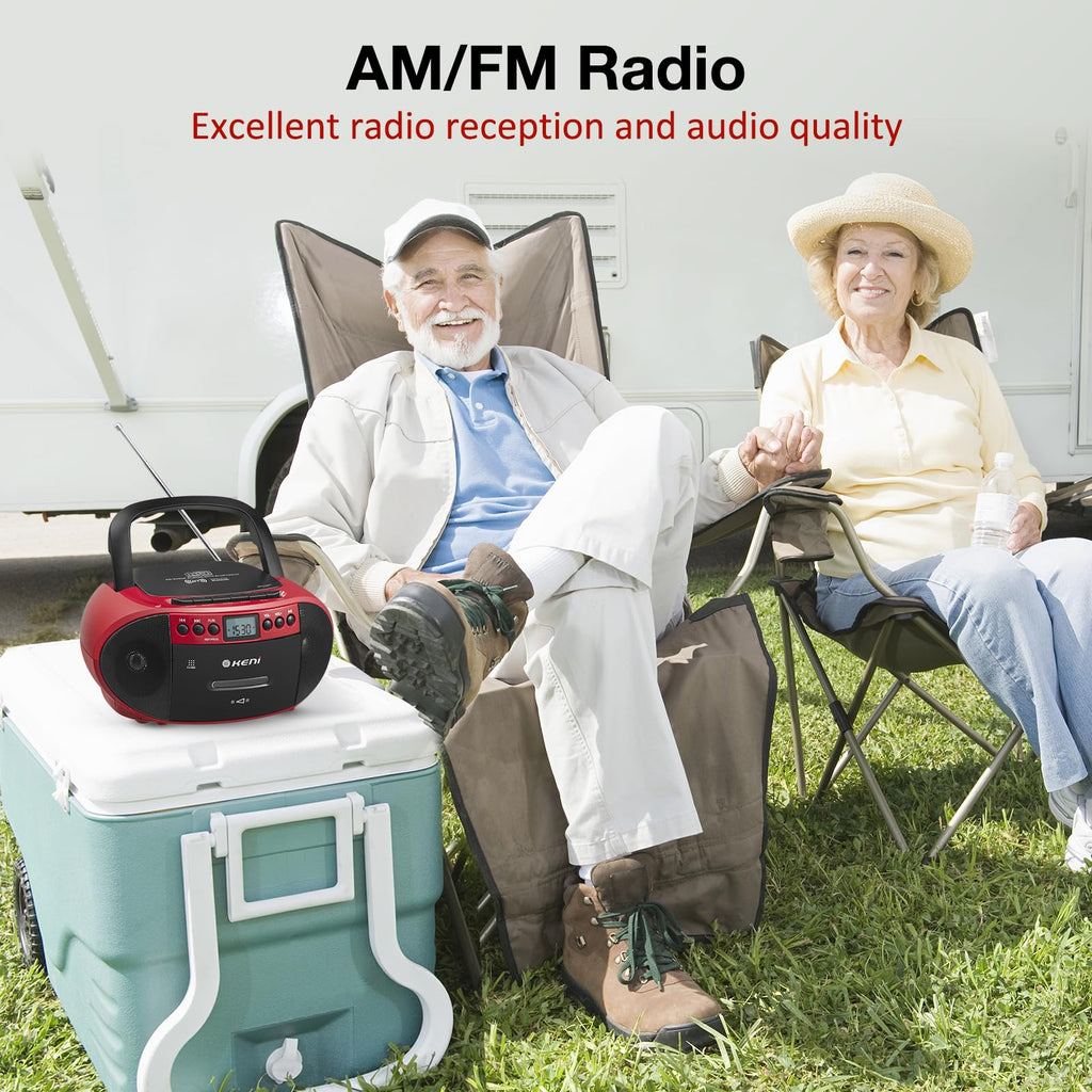 CD Cassette Player Boom Box with AM/FM Radio M7718