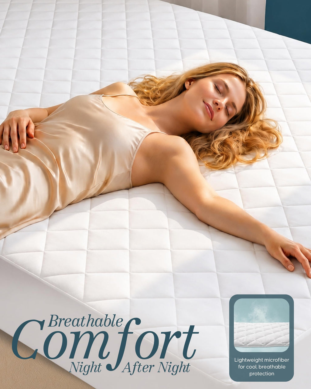 Quilted Mattress Pad with 16" Deep Pocket H9319
