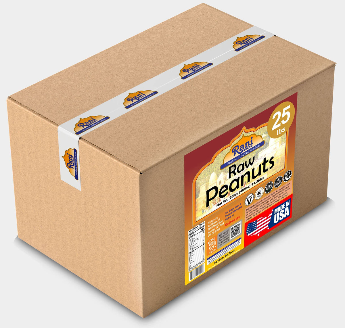 Raw Whole Peanuts With Skin 25lbs Bulk Box Y350304