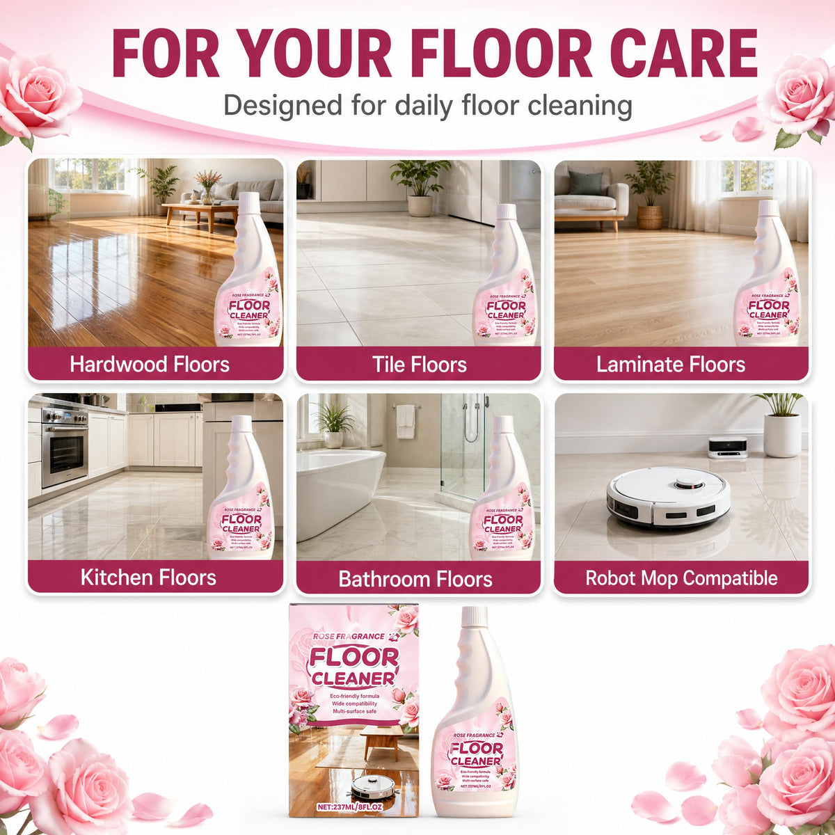 Rose Scent Floor Cleaner 8 fl.oz S98189