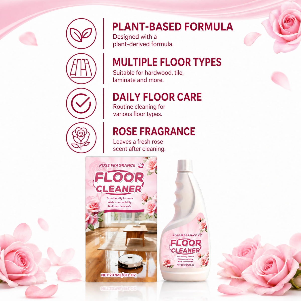 Rose Scent Floor Cleaner 8 fl.oz S98189