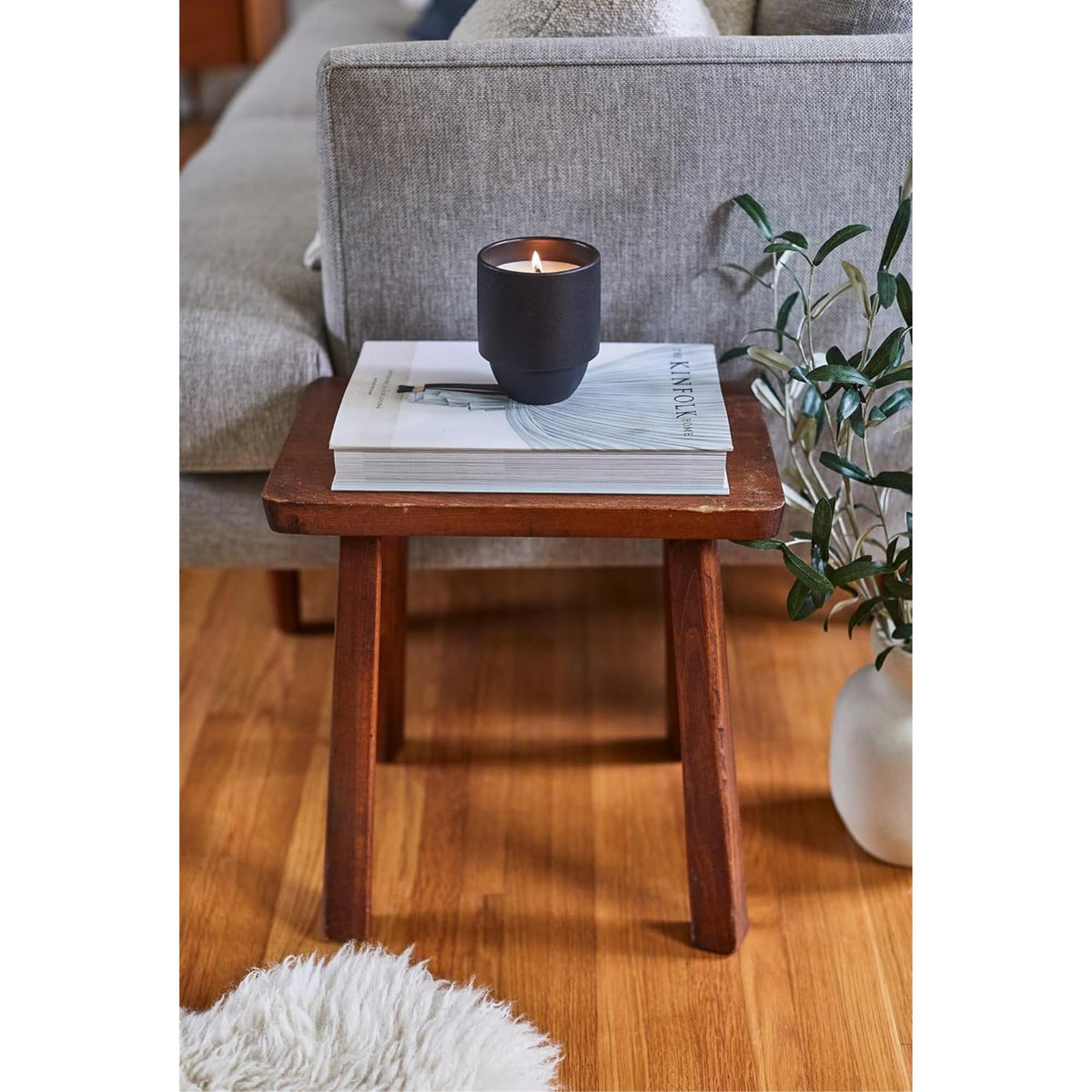Scented Soy Candle in Reusable Ceramic Jar with Wood Wick, 11 oz C35266