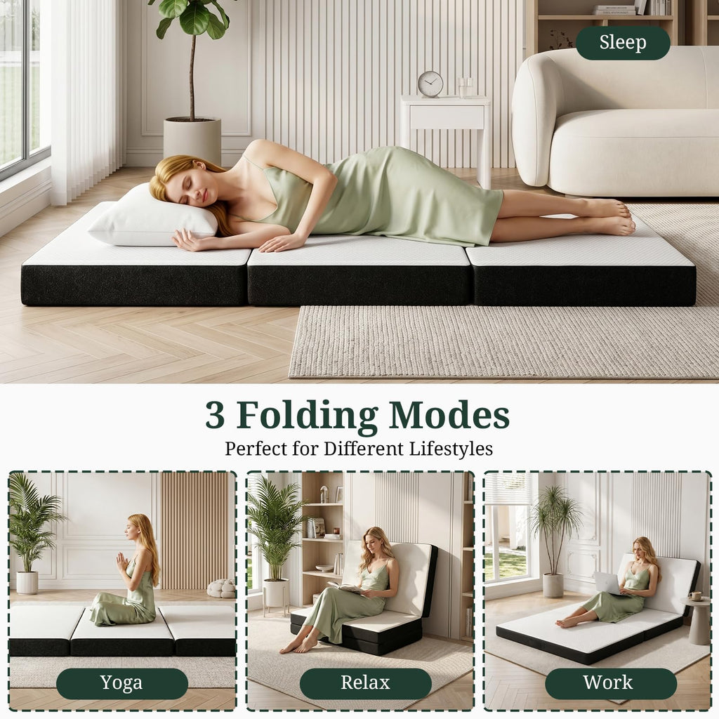 3 Inch Twin Tri-Fold Memory Foam Mattress Z6316