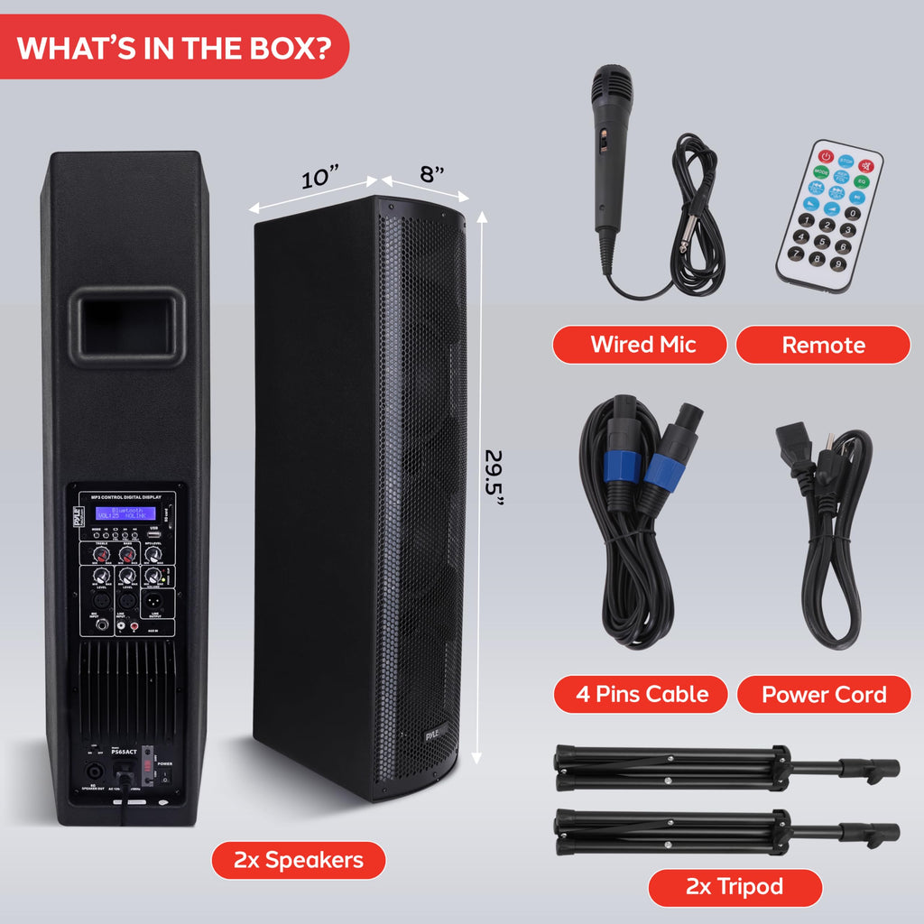 2000W Bluetooth PA Speaker System with LED Lights and Tripod Stands N515515