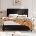 Queen Upholstered Platform Bed Frame with Adjustable Headboard T841759