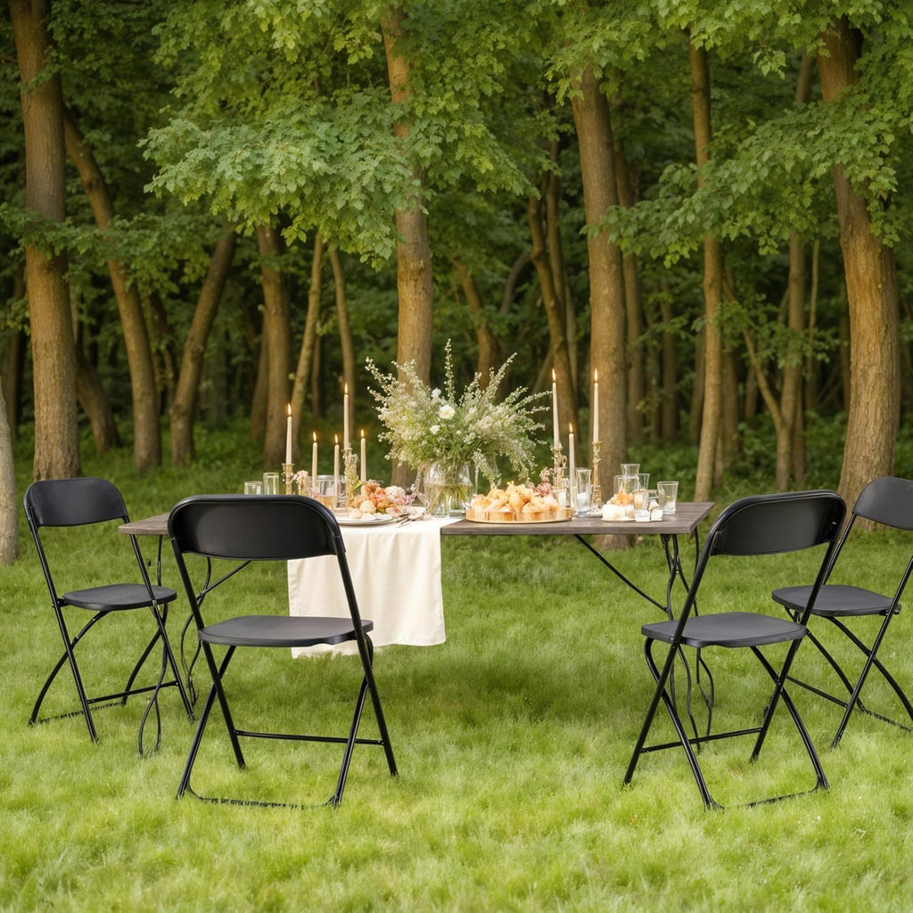 4 Pack Black Plastic Folding Chairs K3271