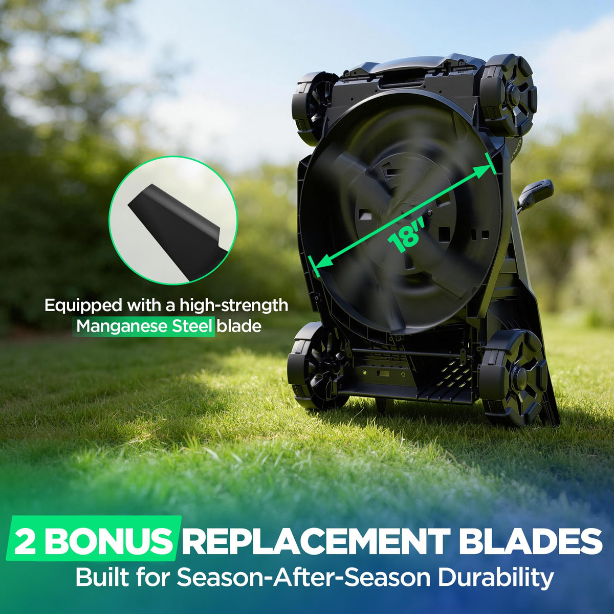 18" 40V Self-Propelled Cordless Electric Lawn Mower R95343